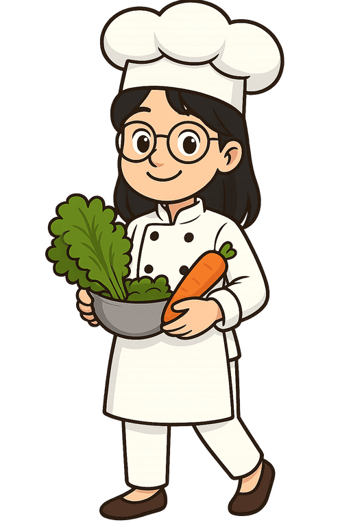 chef with fresh vegetables