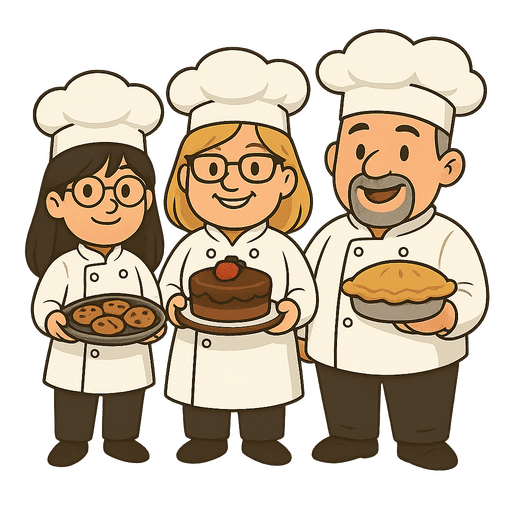 three bakers standing