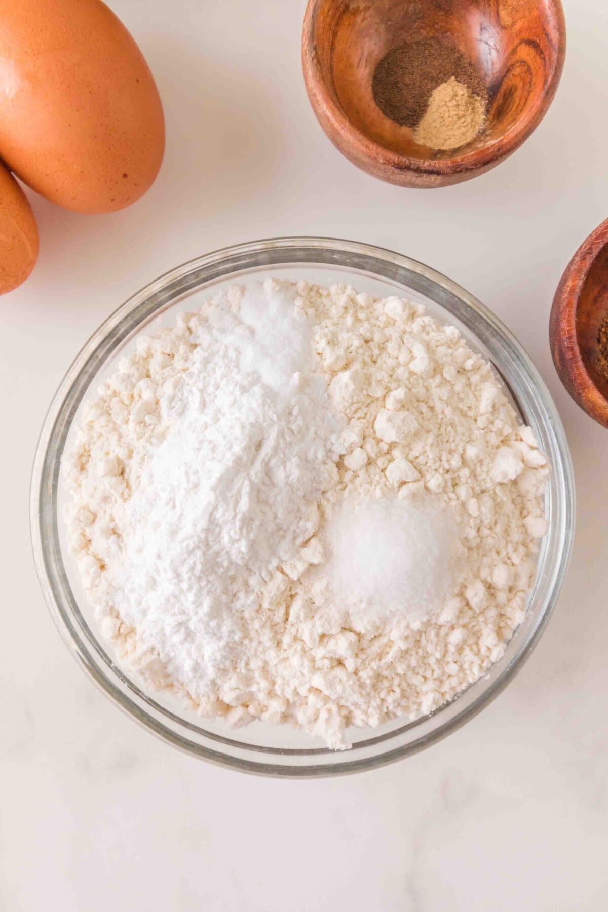 Dry ingredients in a bowl.