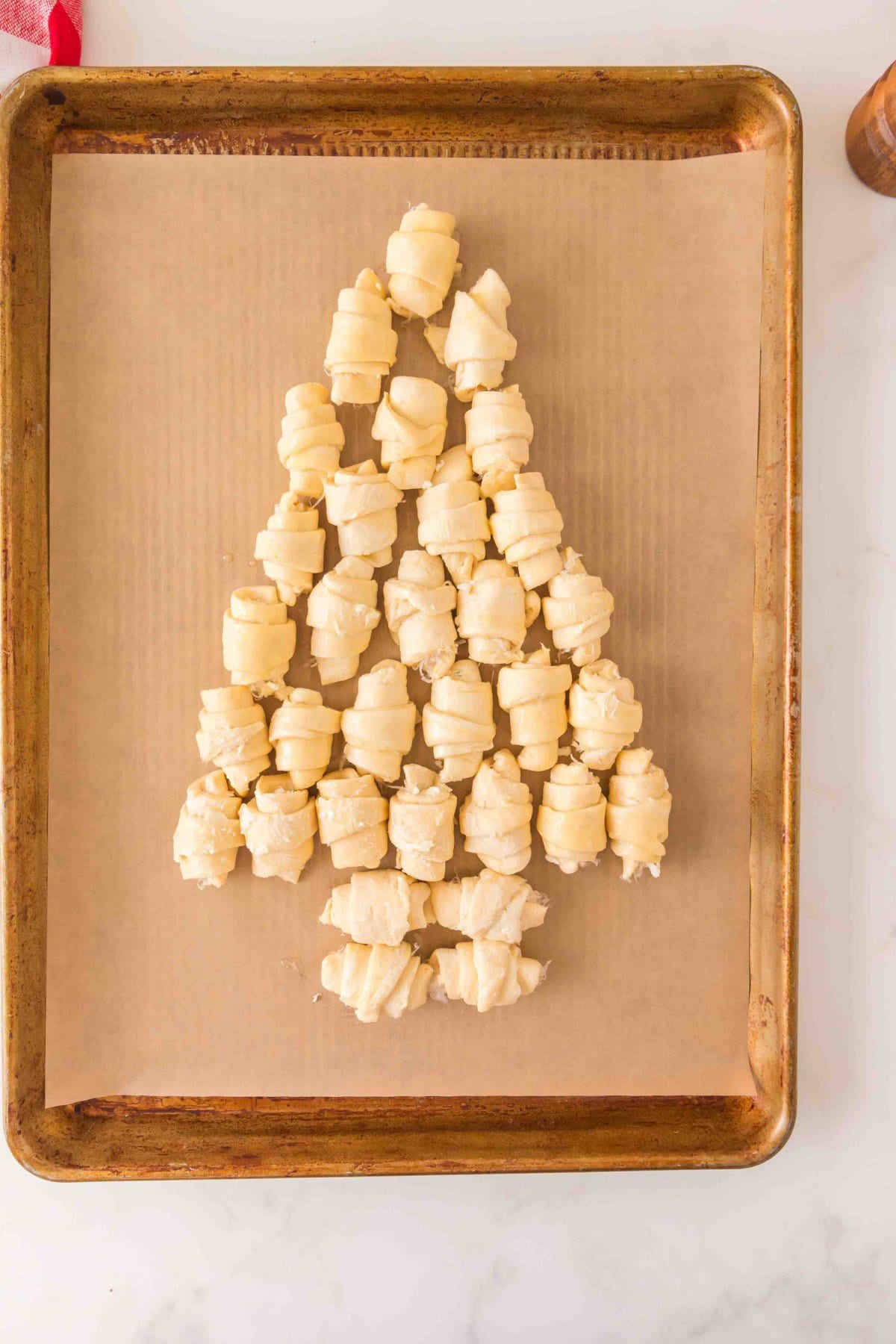 Rolls made into a tree.