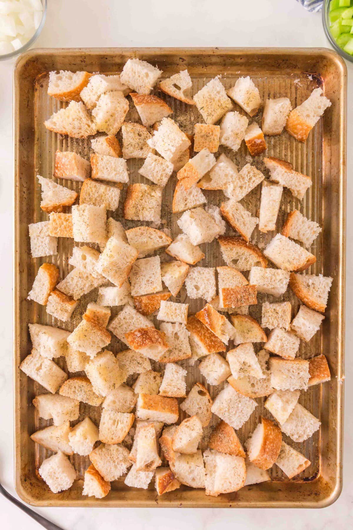 Single layer on a baking sheet.