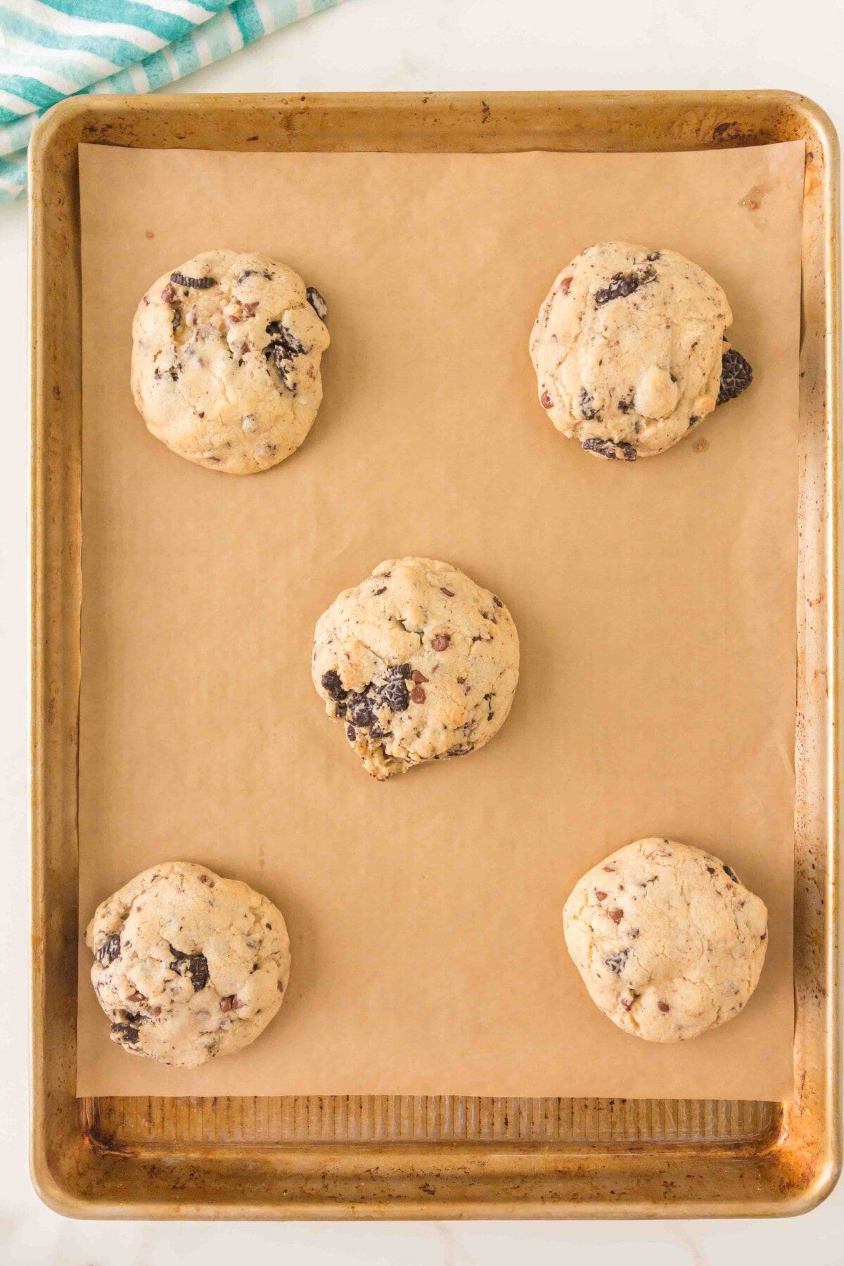 Baked on a sheet pan. 