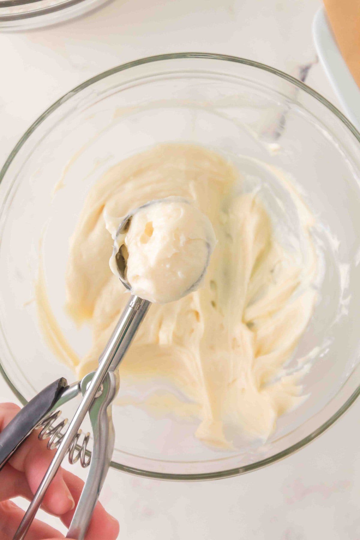 Cream cheese filling. 