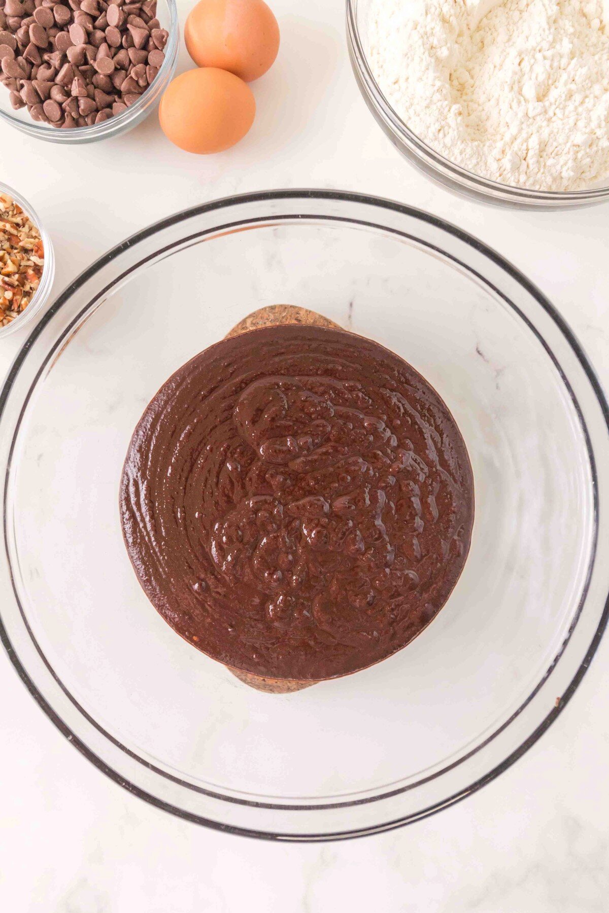 Initial batter in a bowl.