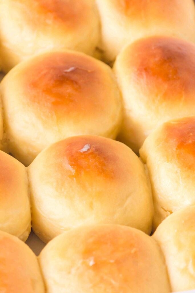 Baked and brushed with butter.