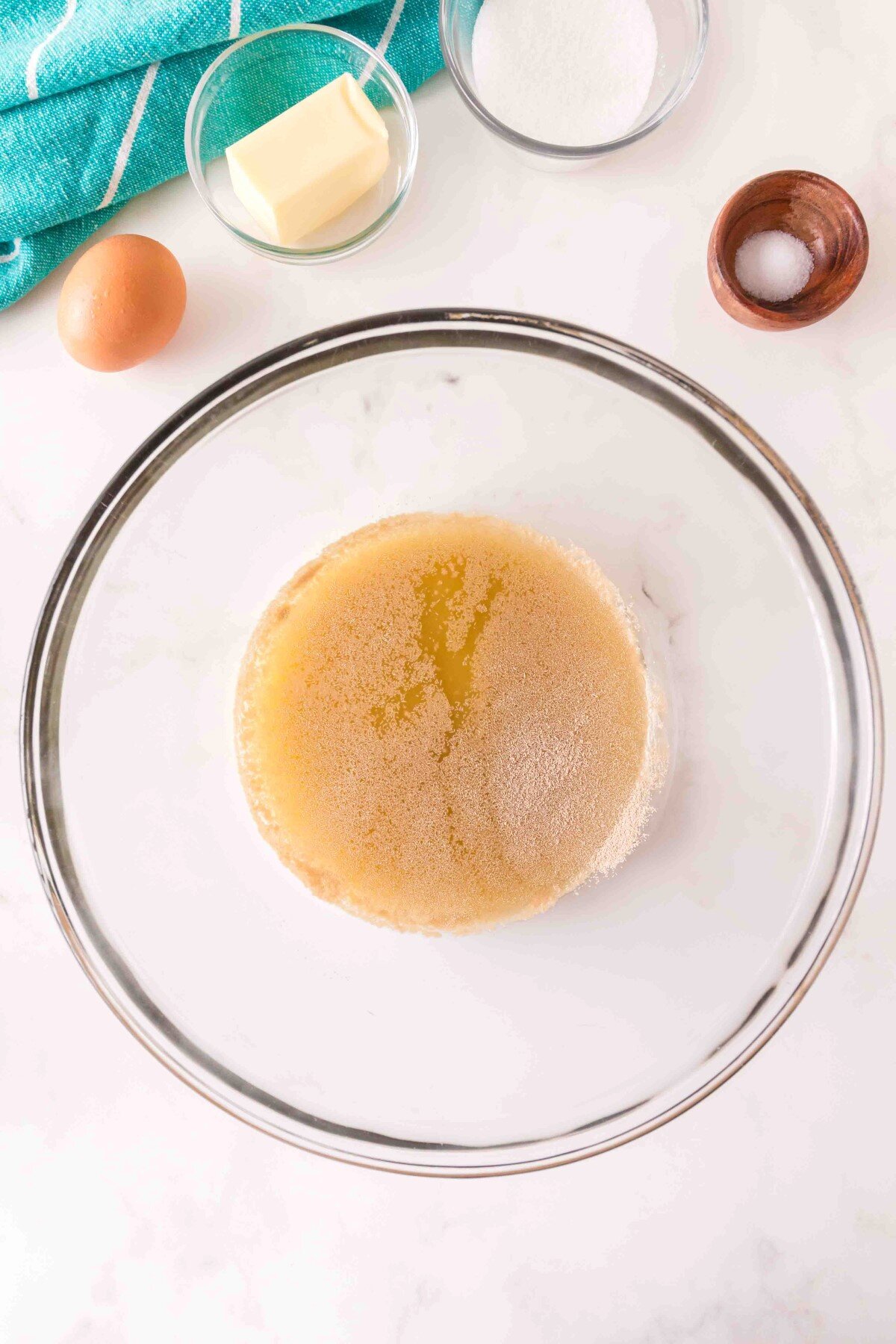 Yeast and pineapple juice. 