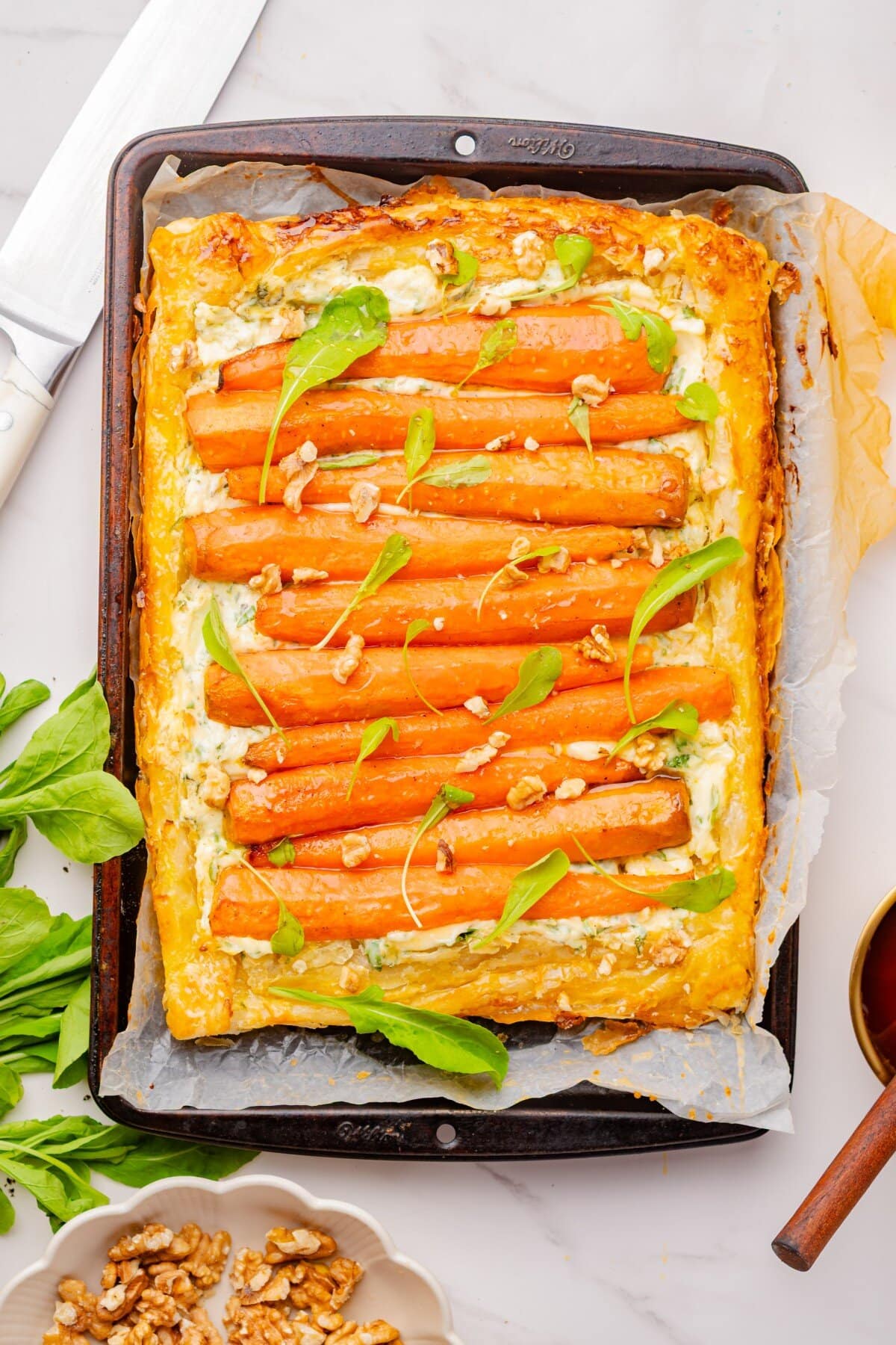 Overhead of finished tart.