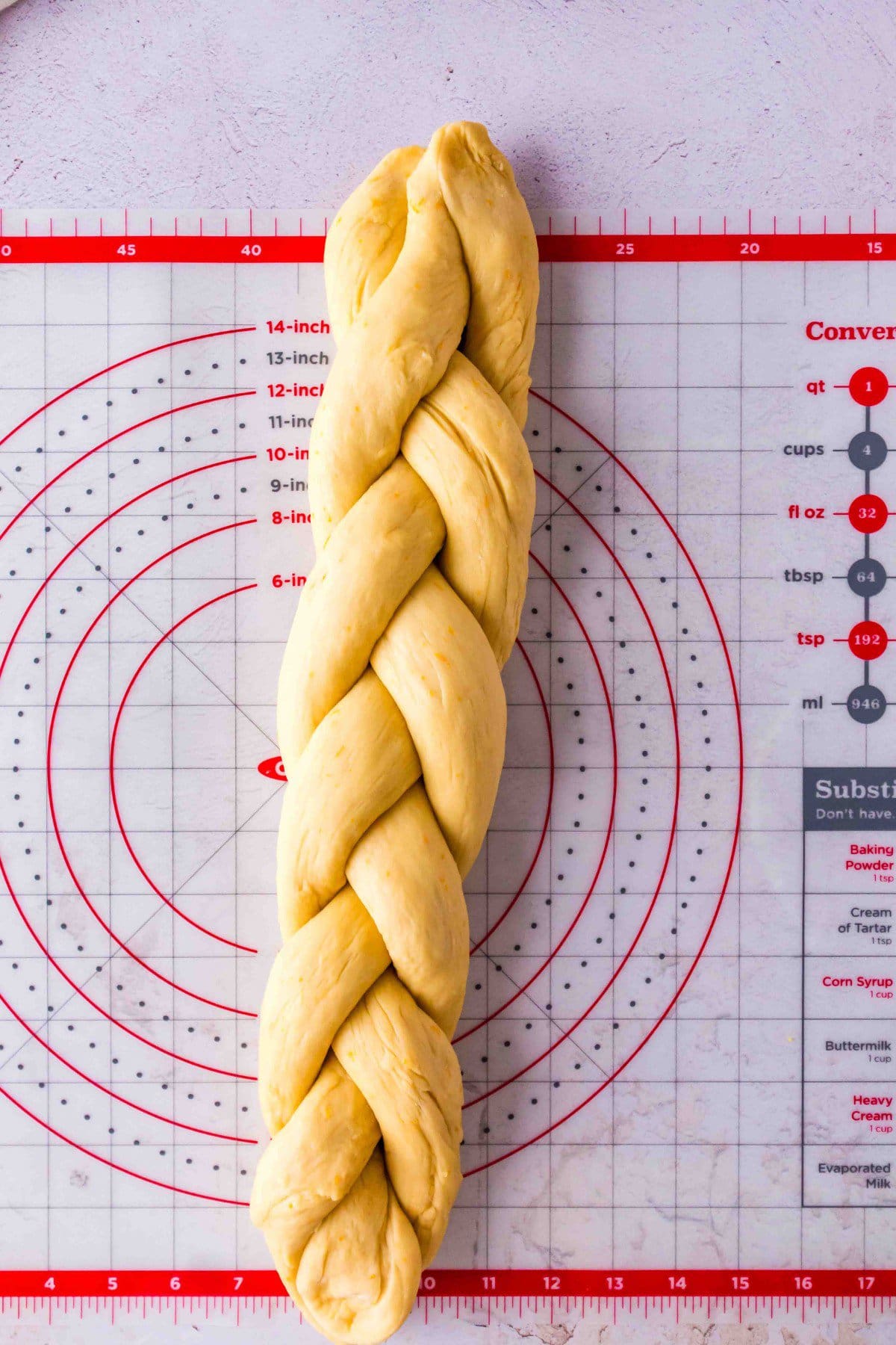 Braided dough. 