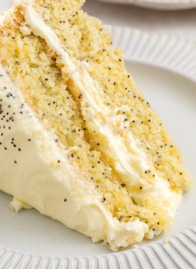 Close-up of a slice of cake.