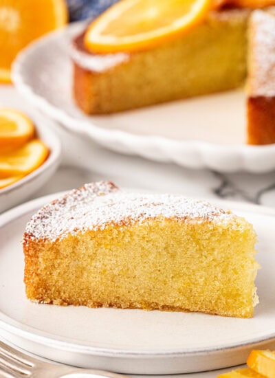 Slice on a plate.