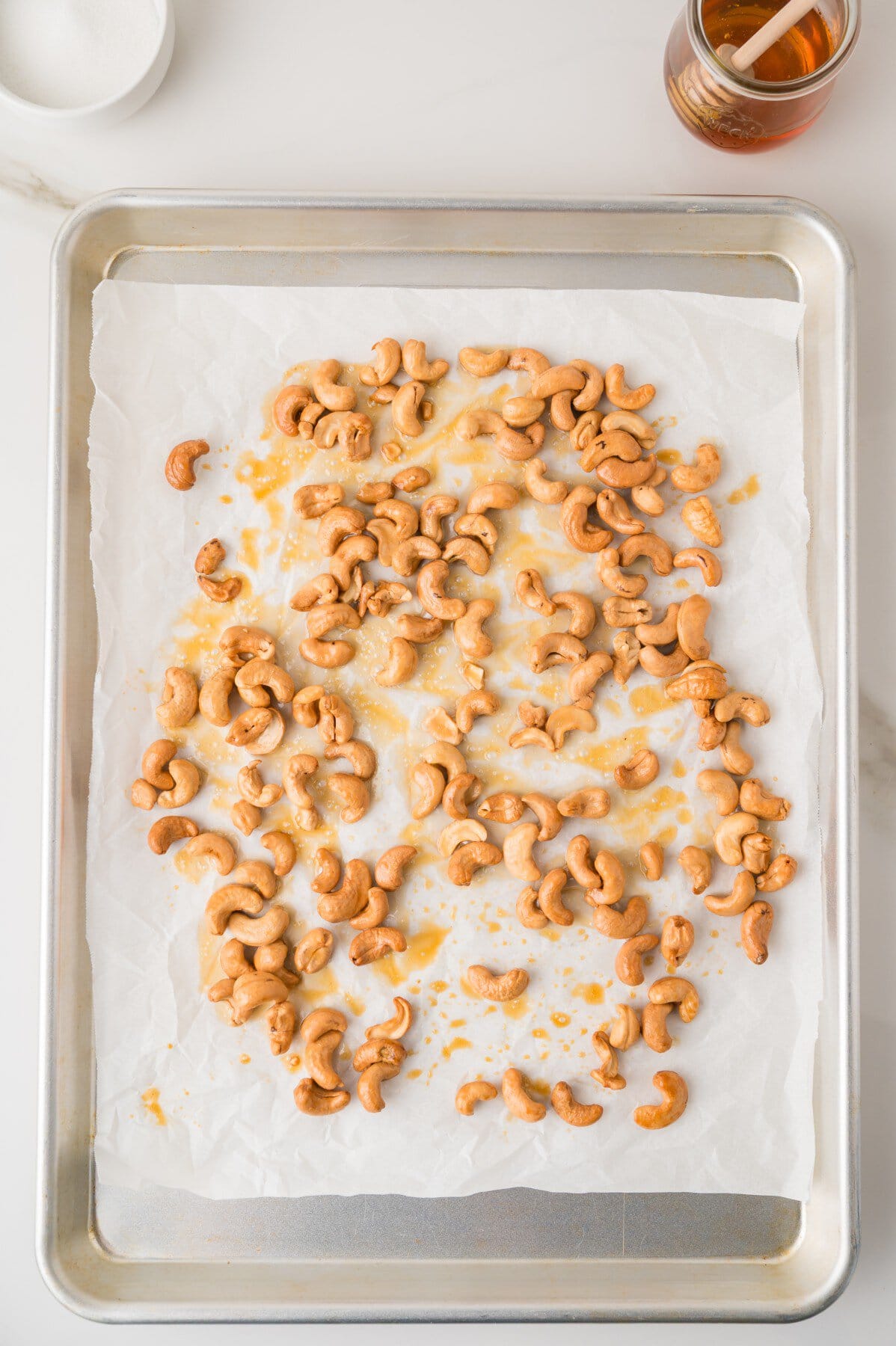 Baked nuts. 