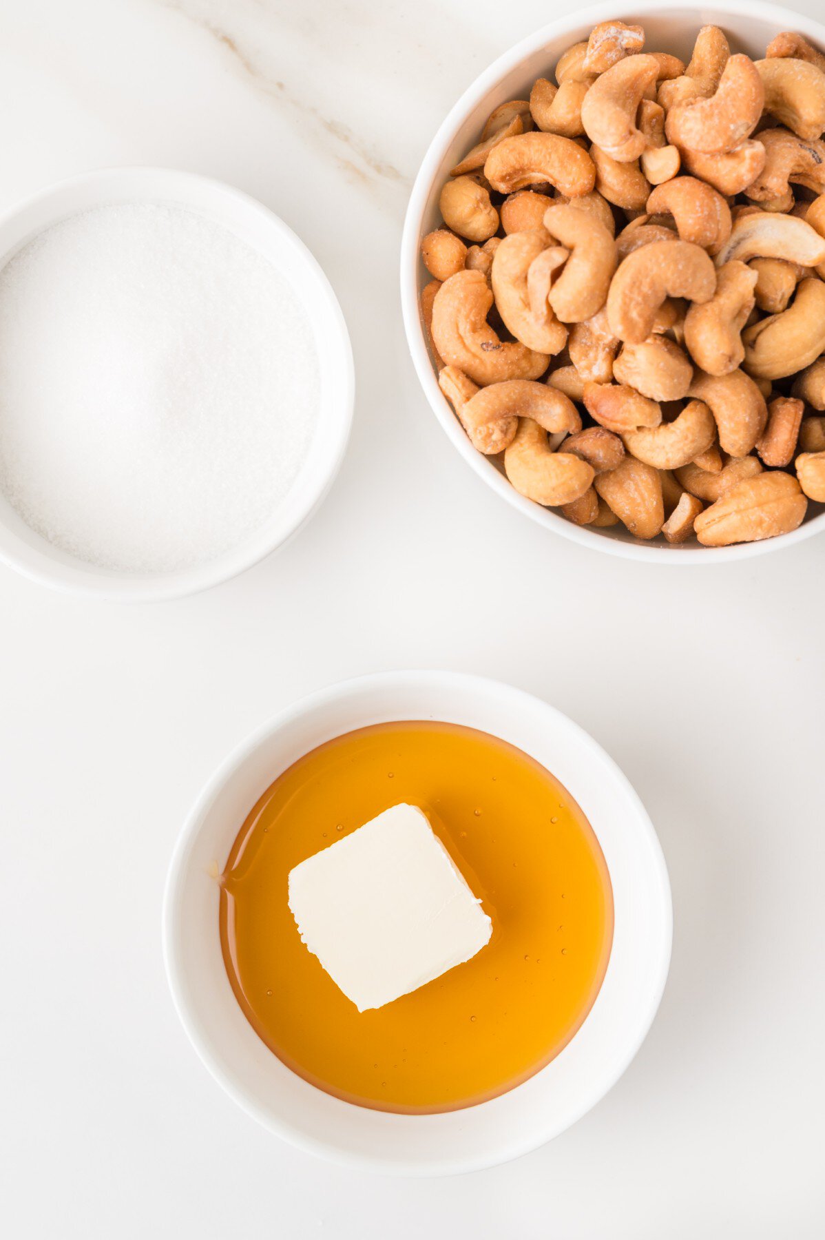 Honey and butter in a bowl. 