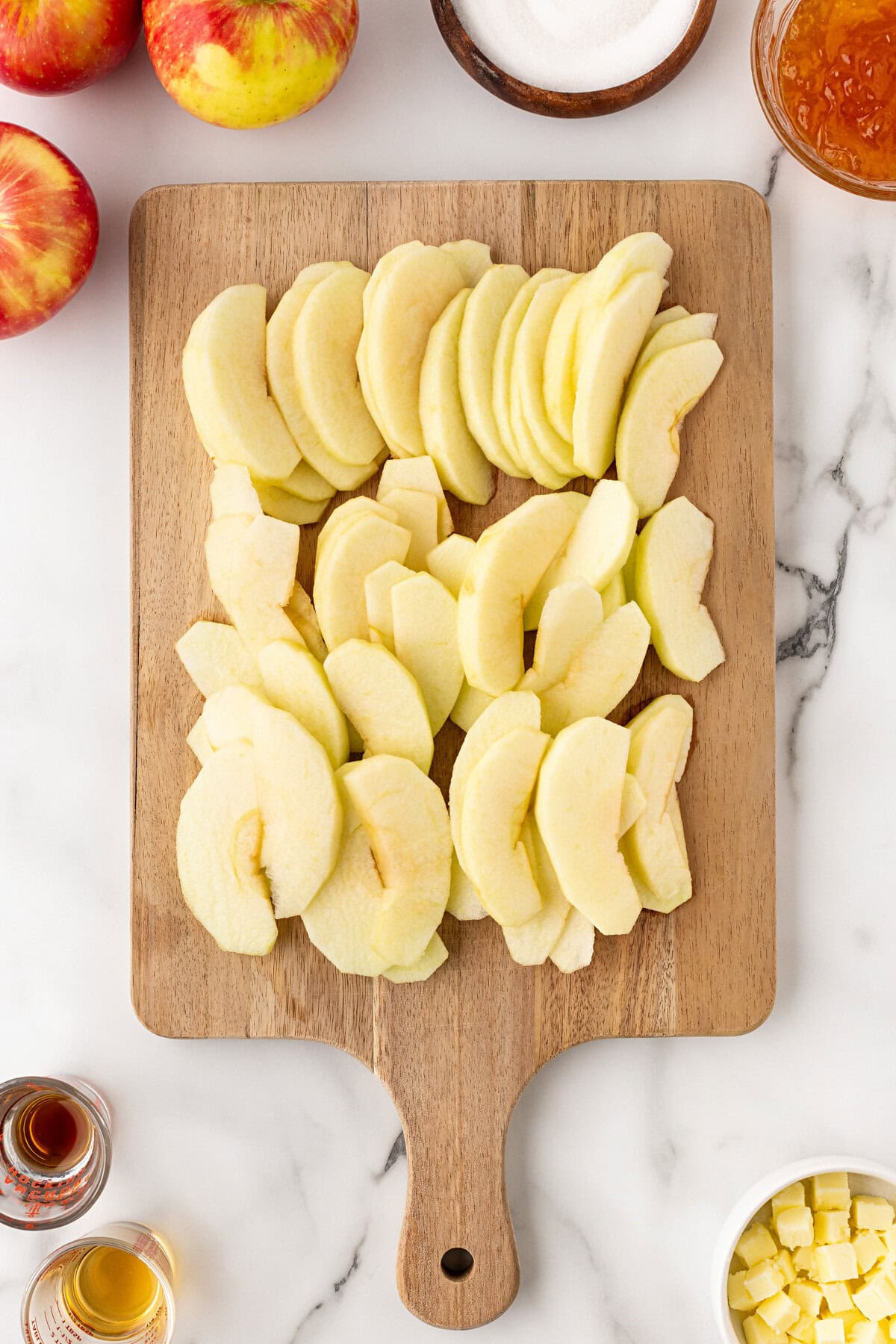 Apple slices.
