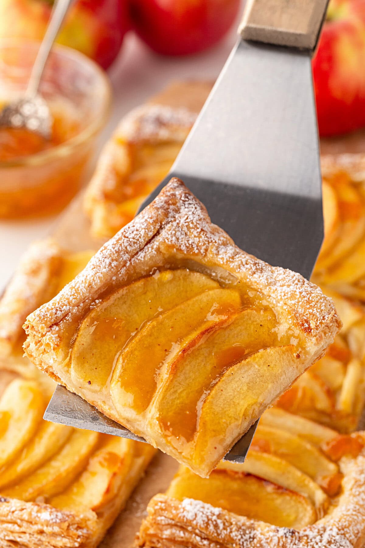 Slice on a spatula.