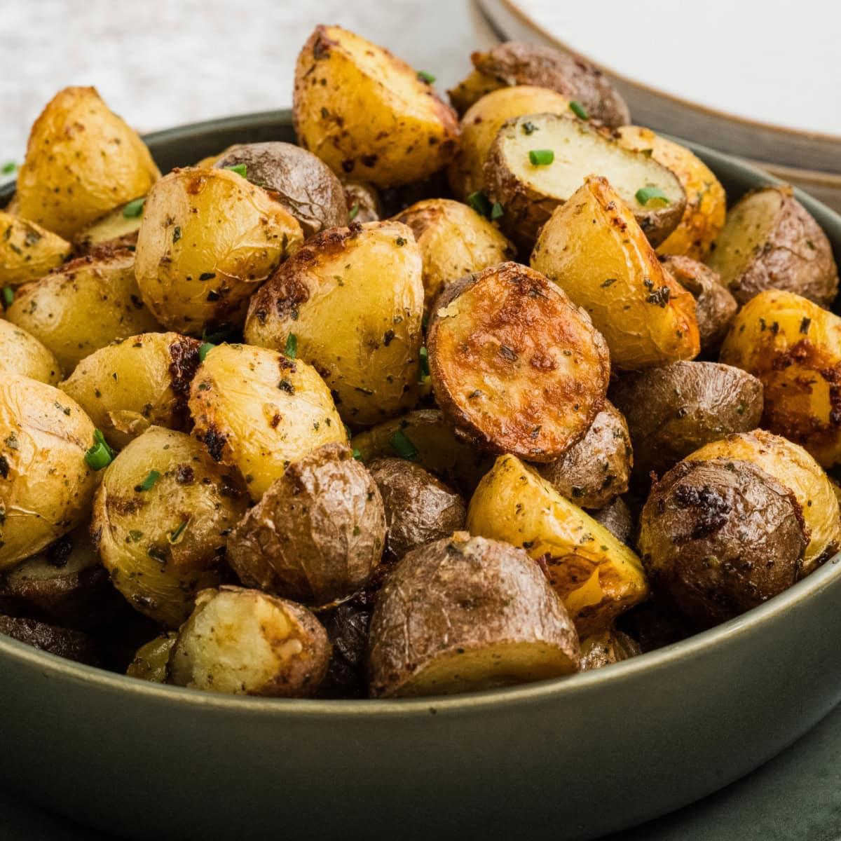 Big bowl of ranch potatoes. 