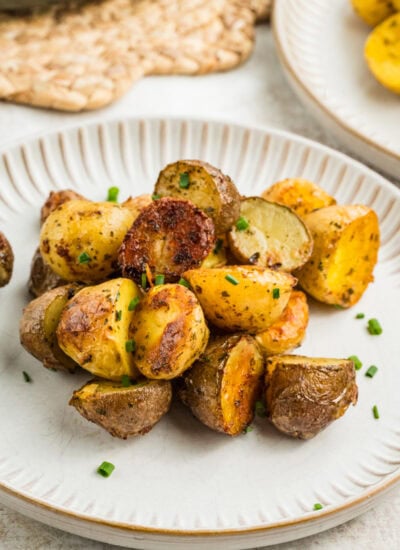 Plated potatoes.