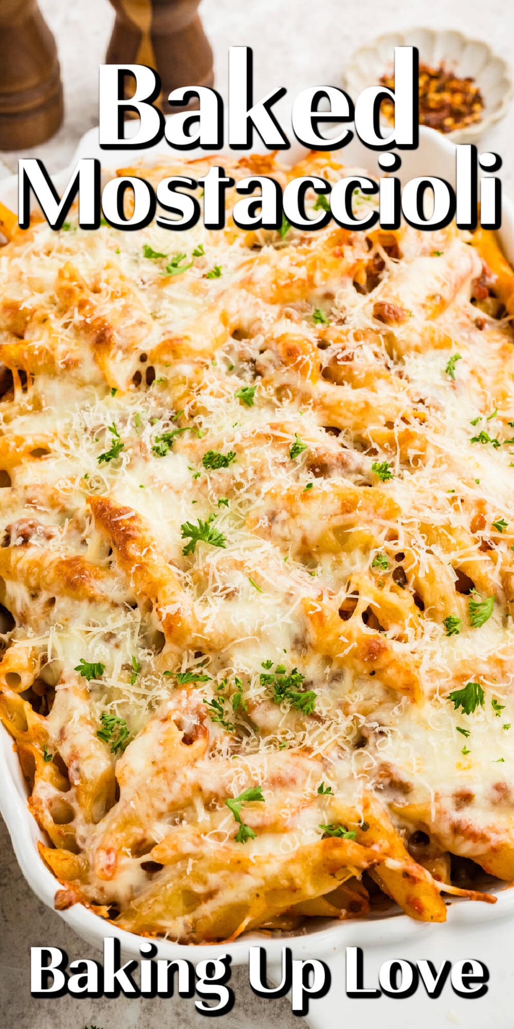 Baked Mostaccioli pin.