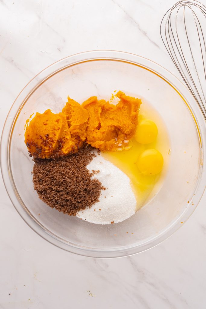Sugars, eggs and pumpkin. 