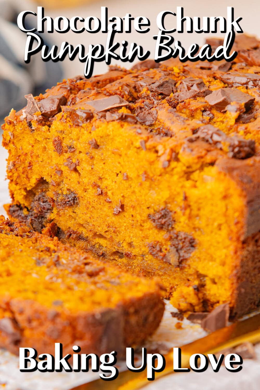 Chocolate Chunk Pumpkin Bread pin. 